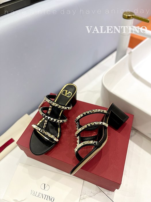 valenti*o 락스터드 슬리퍼 (굽 6cm)