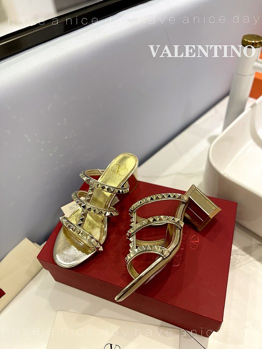 valenti*o 락스터드 슬리퍼 (굽 6cm)